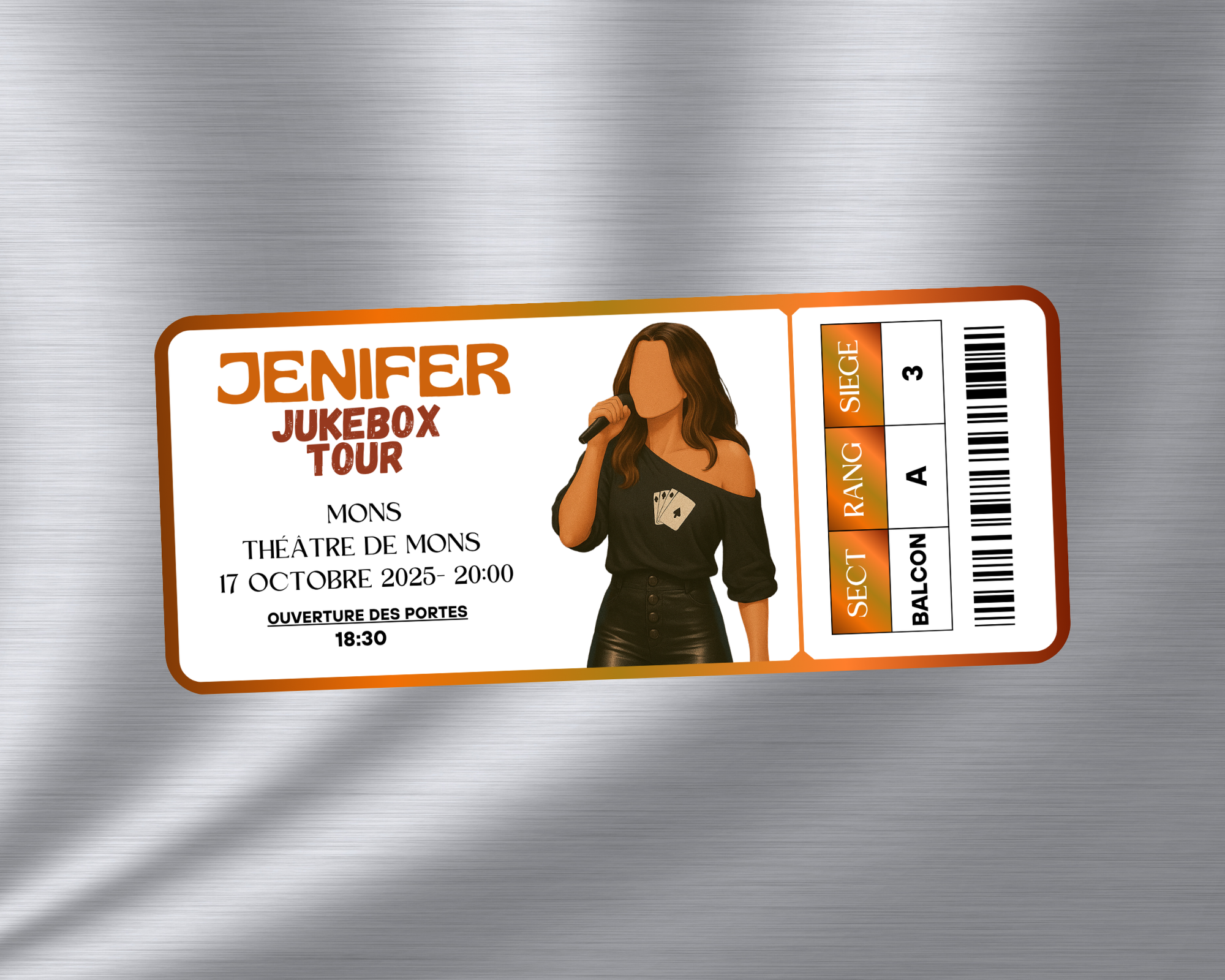 Magnet ticket de concert "Jenifer"