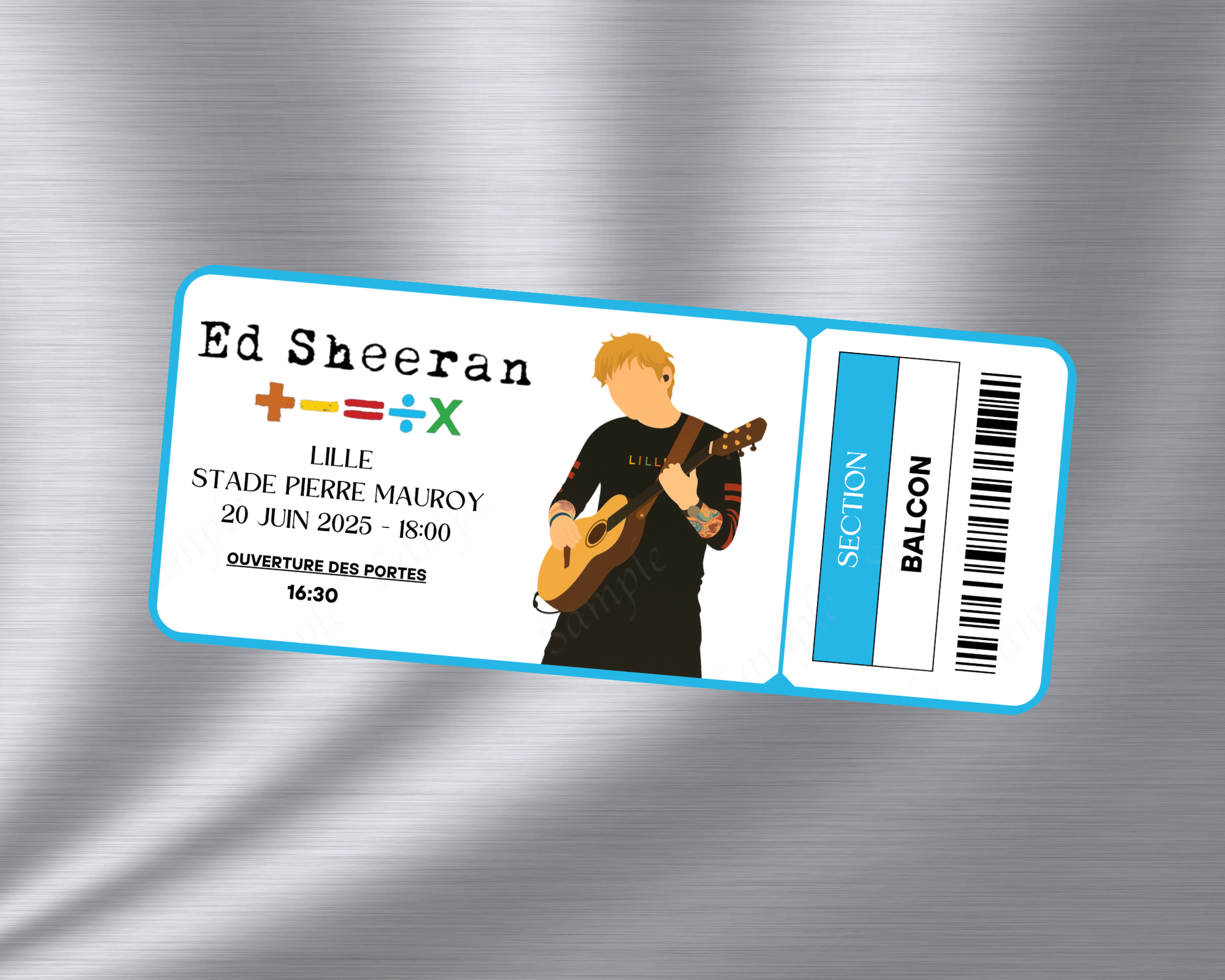 Magnet ticket de concert "Ed Sheeran"