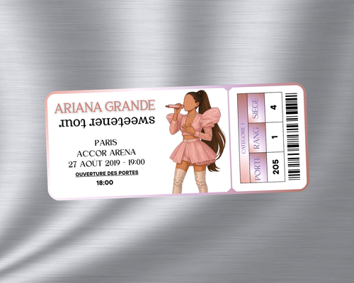 Magnet ticket de concert "Ariana Grande"