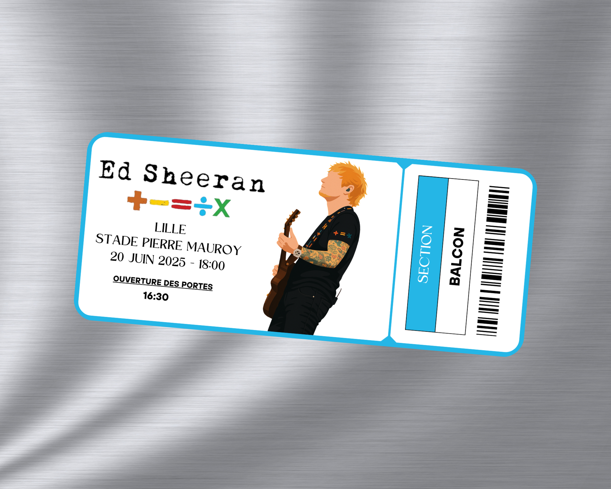 Magnet ticket de concert "Ed Sheeran"