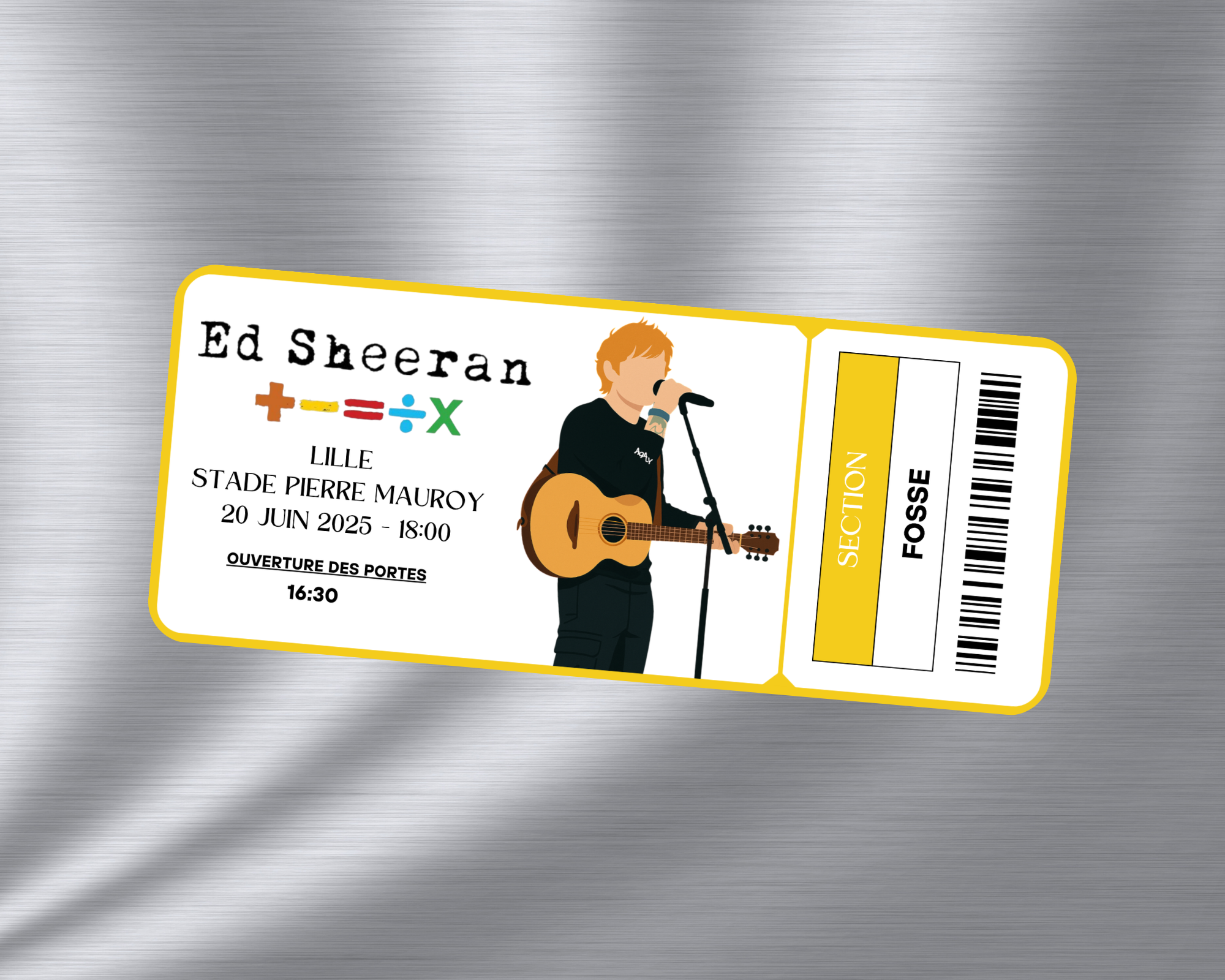 Magnet ticket de concert "Ed Sheeran"