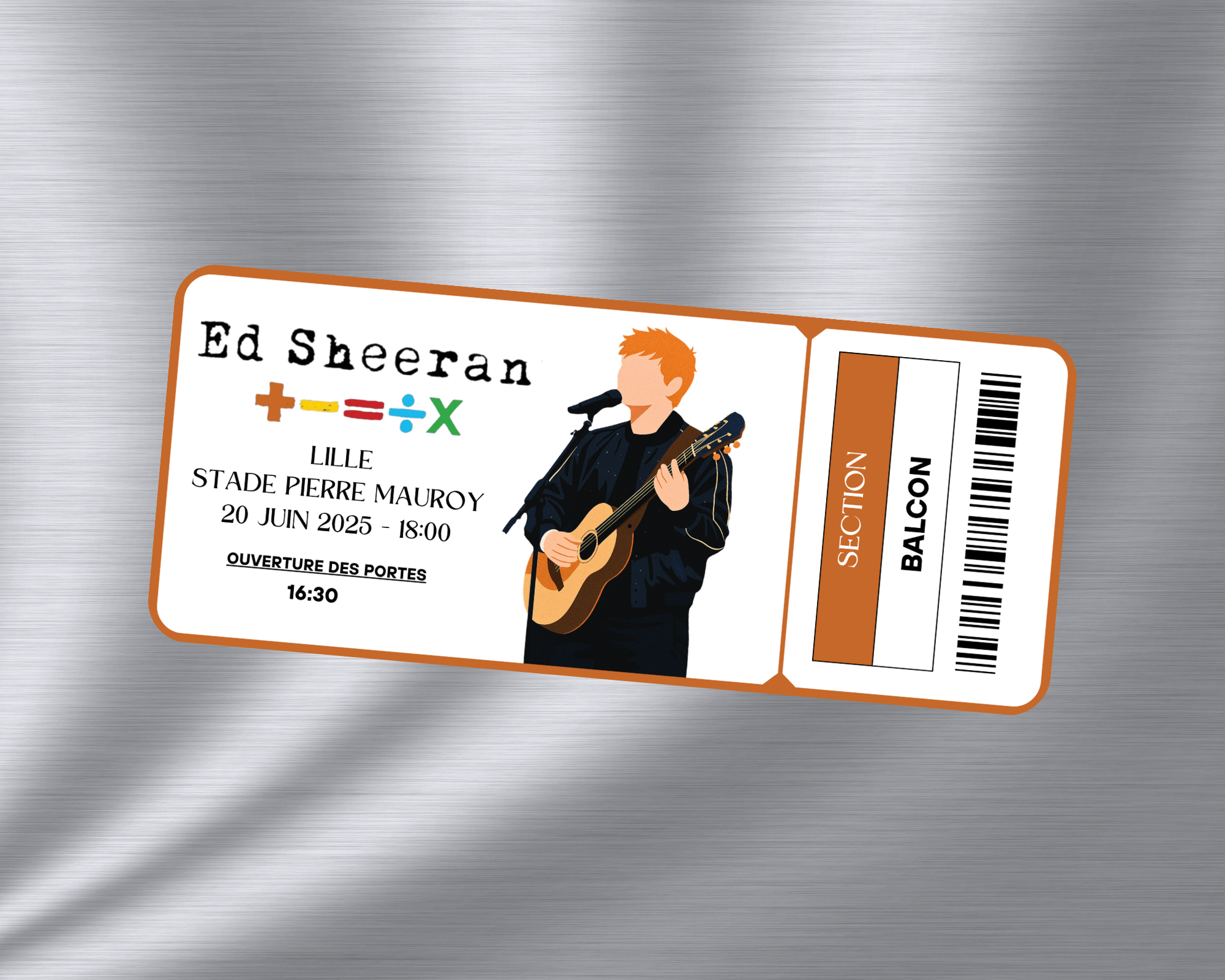 Magnet ticket de concert "Ed Sheeran"