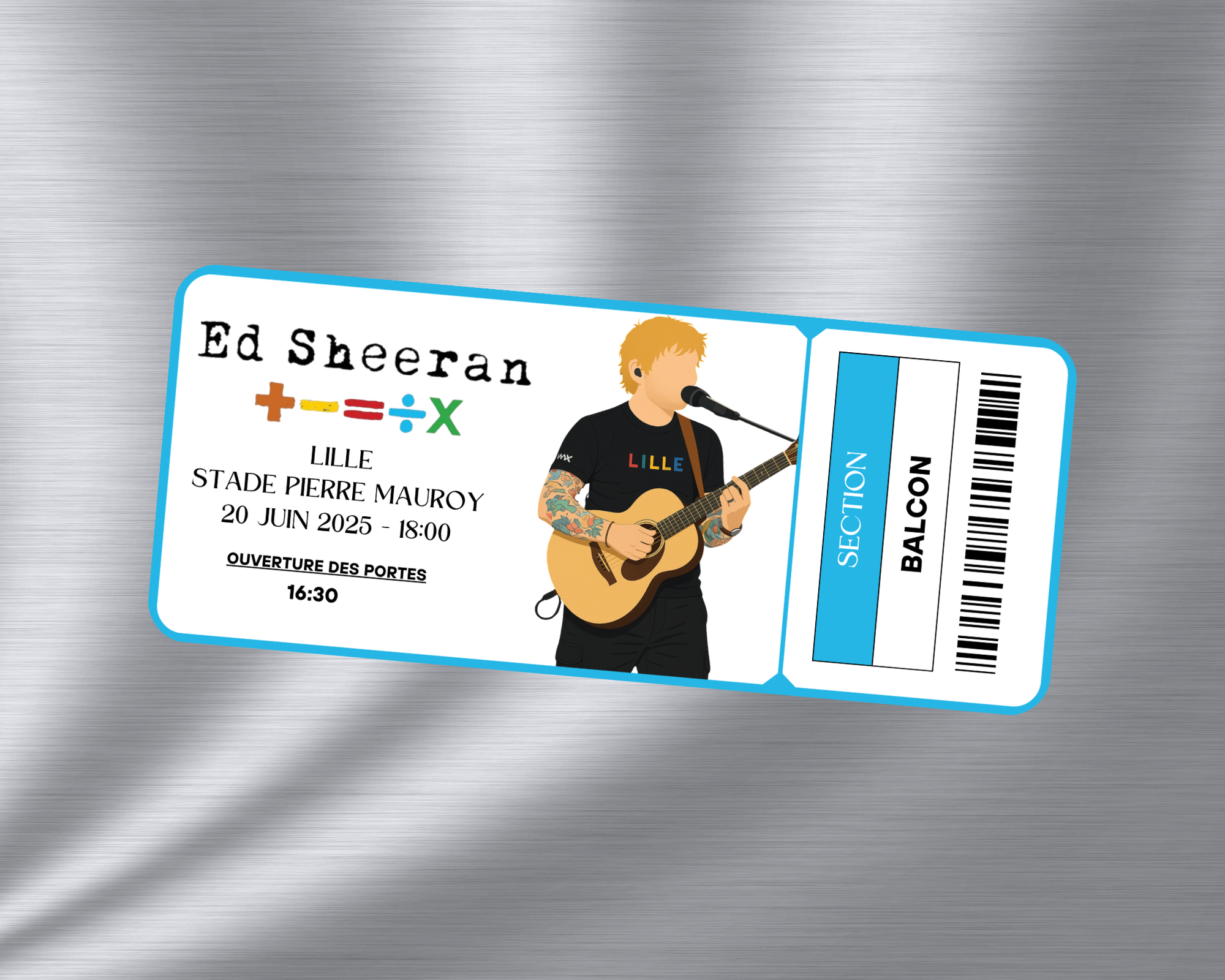 Magnet ticket de concert "Ed Sheeran"