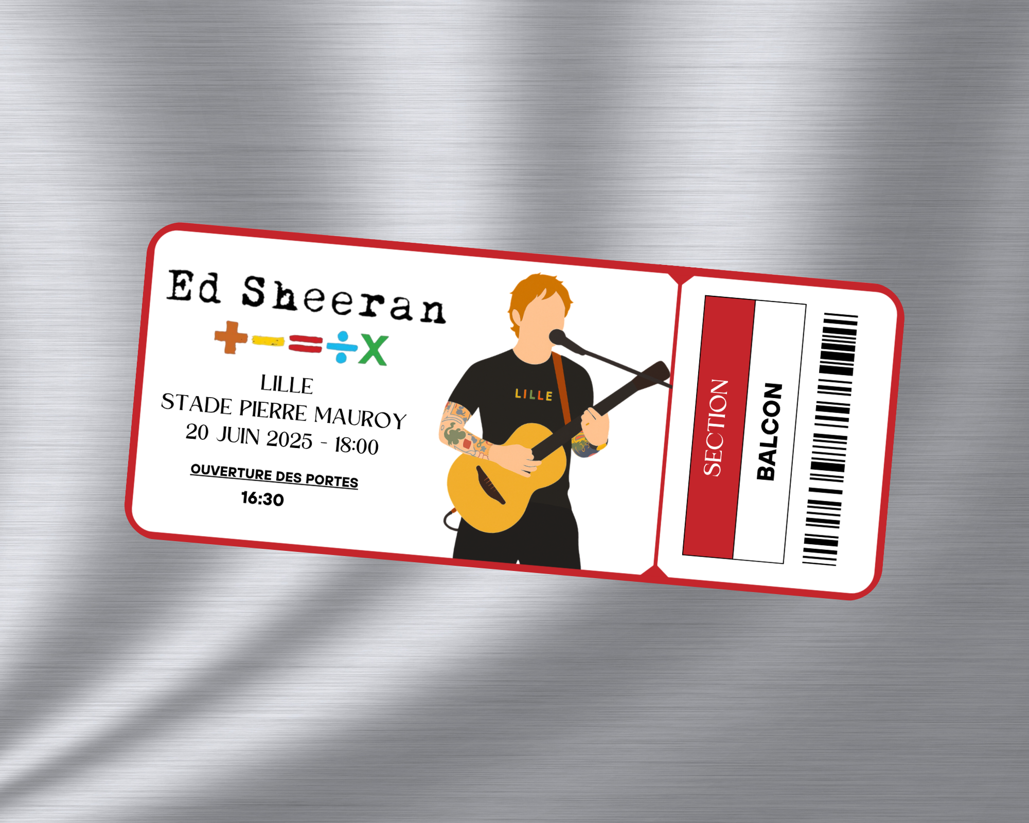 Magnet ticket de concert "Ed Sheeran"