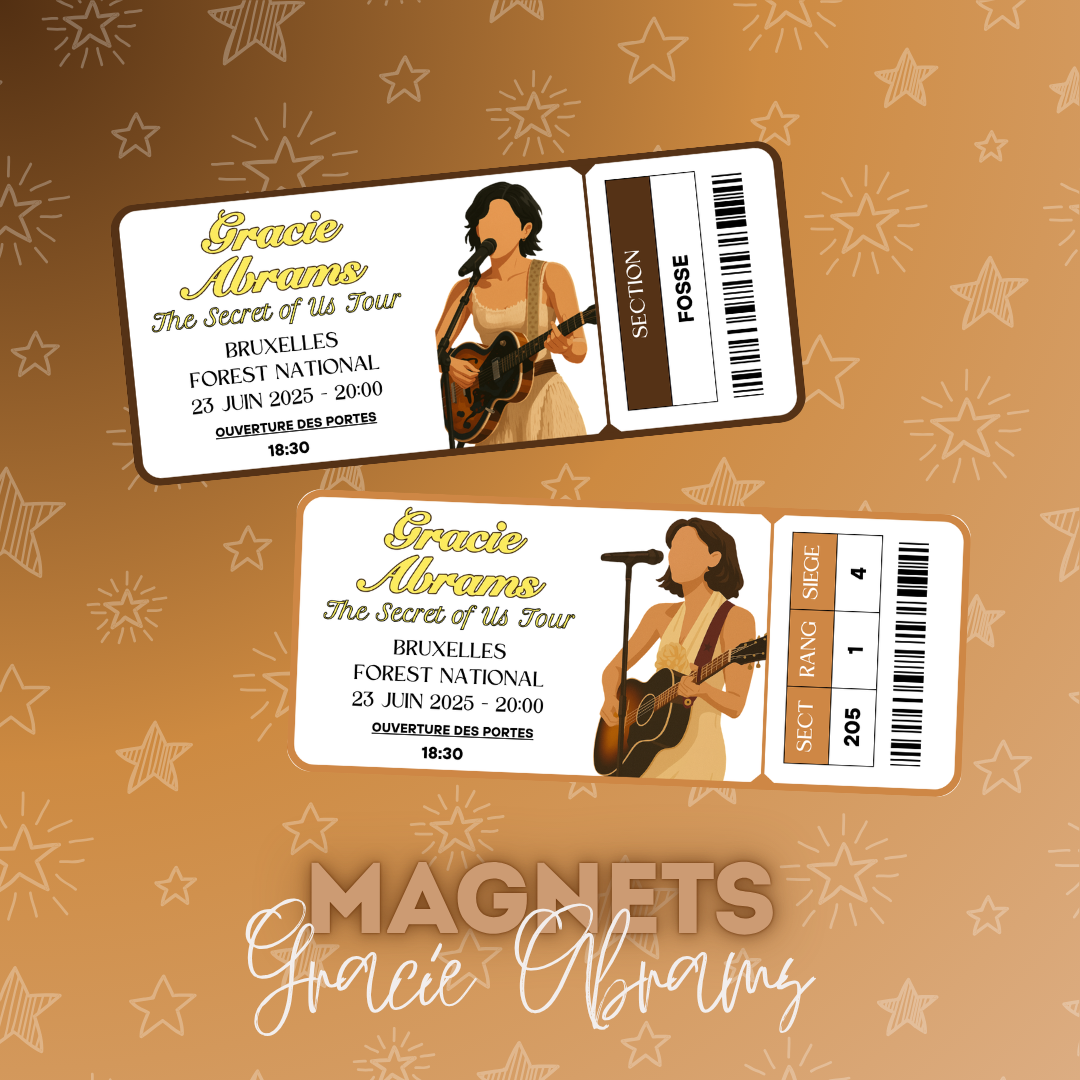 Magnet ticket de concert "Gracie Abrams"