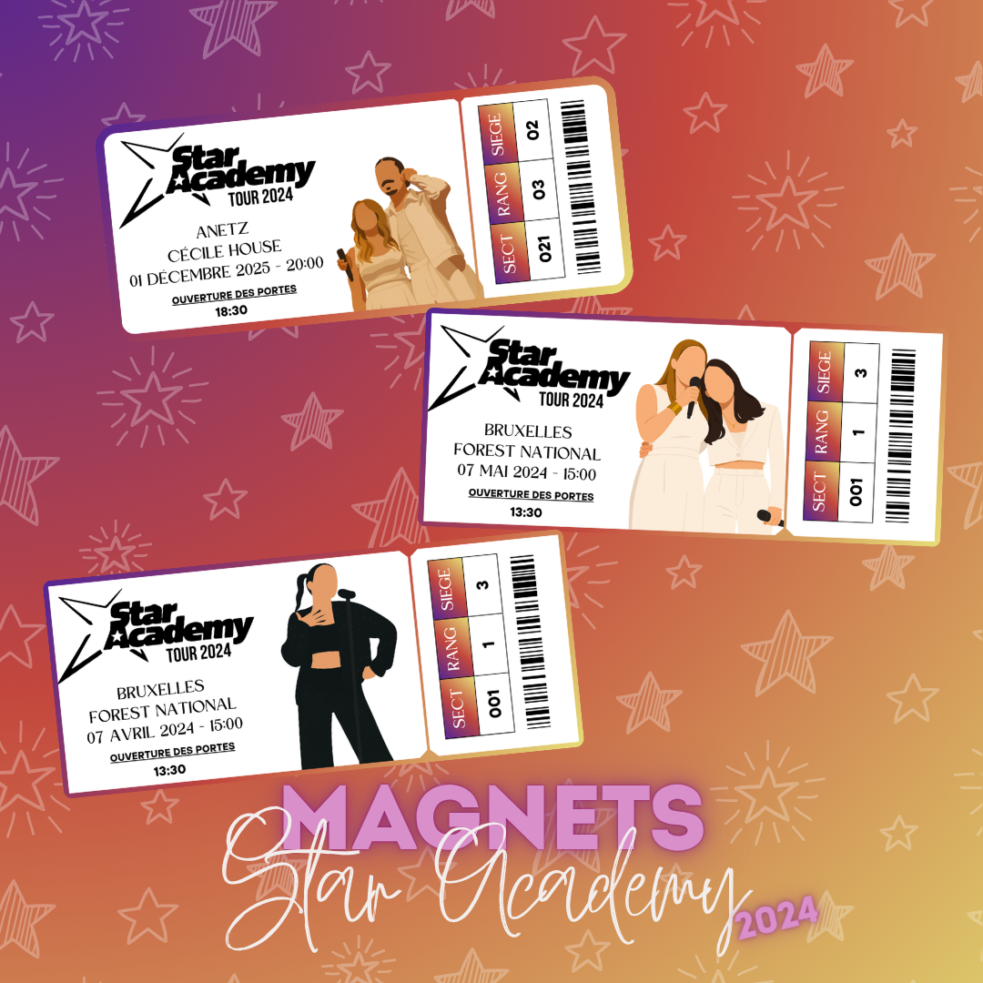 Magnet ticket de concert "Star Academy 2024"