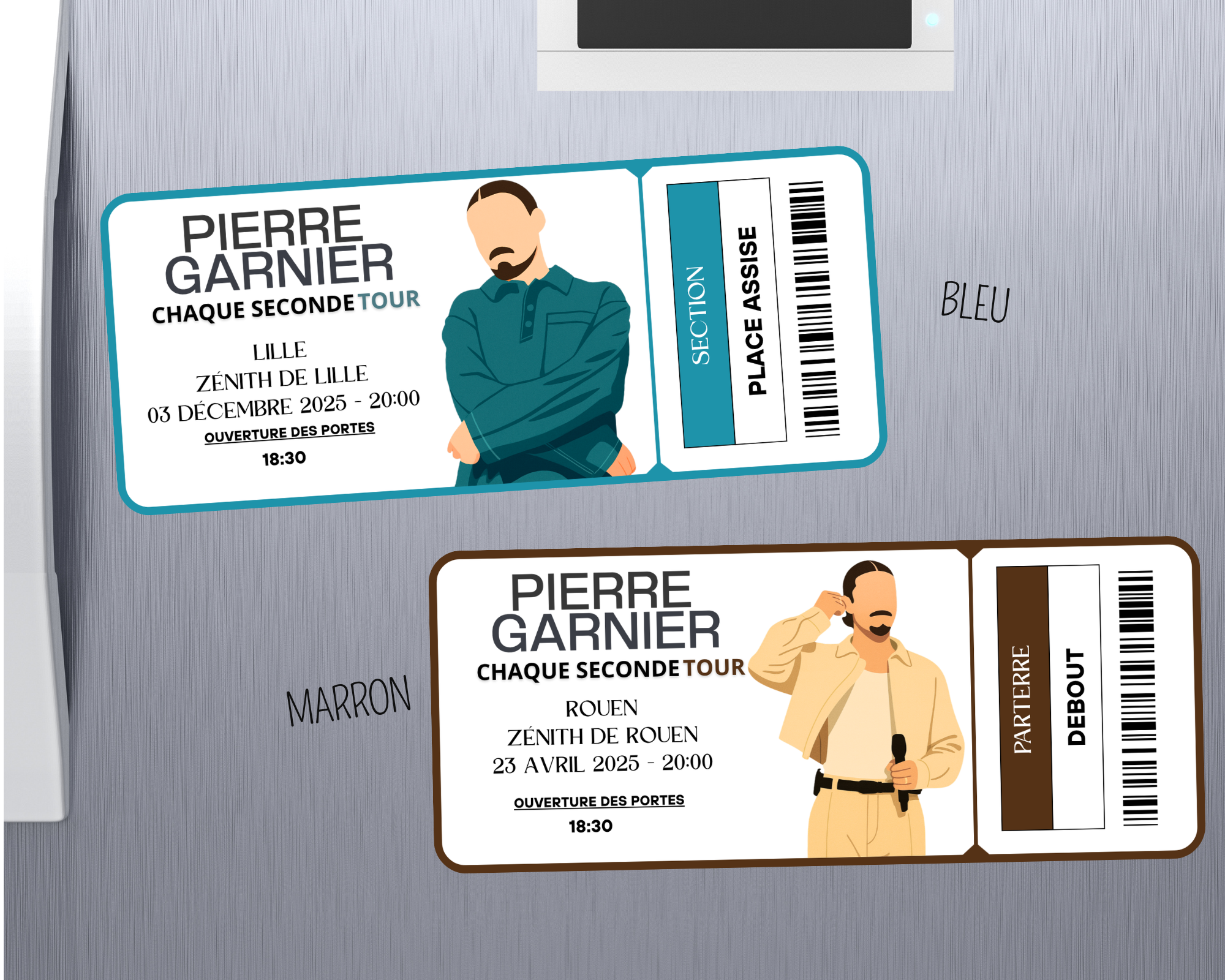 Magnet ticket de concert "Pierre Garnier"