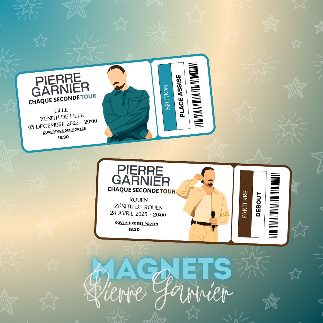 Magnet ticket de concert "Pierre Garnier"