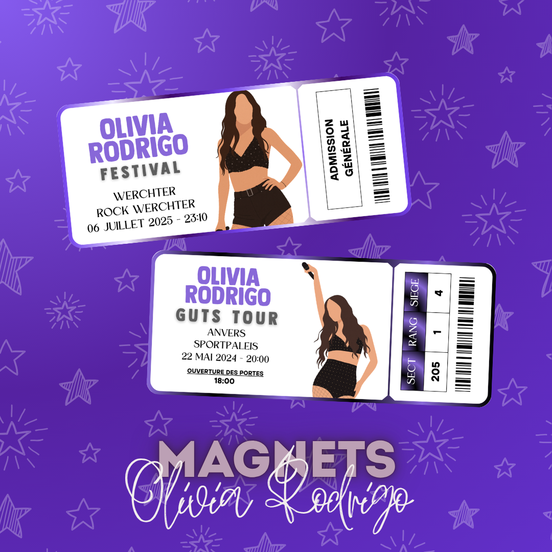 Magnet ticket de concert "Olivia Rodrigo"