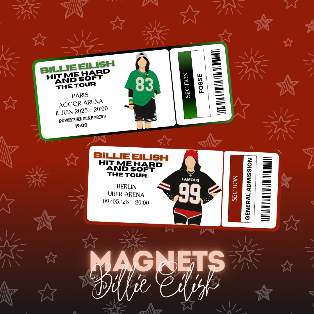 Magnet ticket de concert "Billie Eilish"