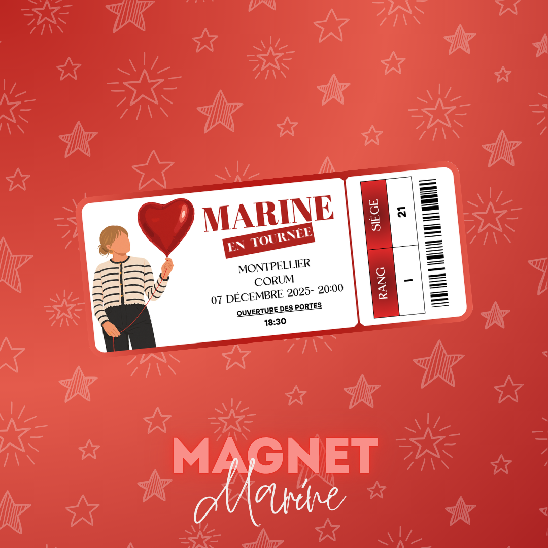 Magnet ticket de concert "Marine"