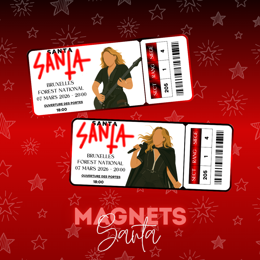 Magnet ticket de concert "Santa"
