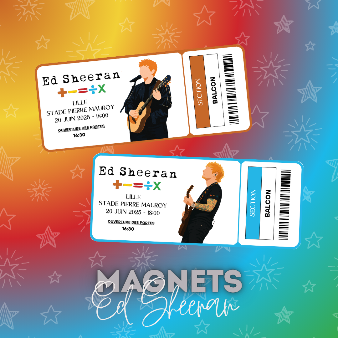 Magnet ticket de concert "Ed Sheeran"