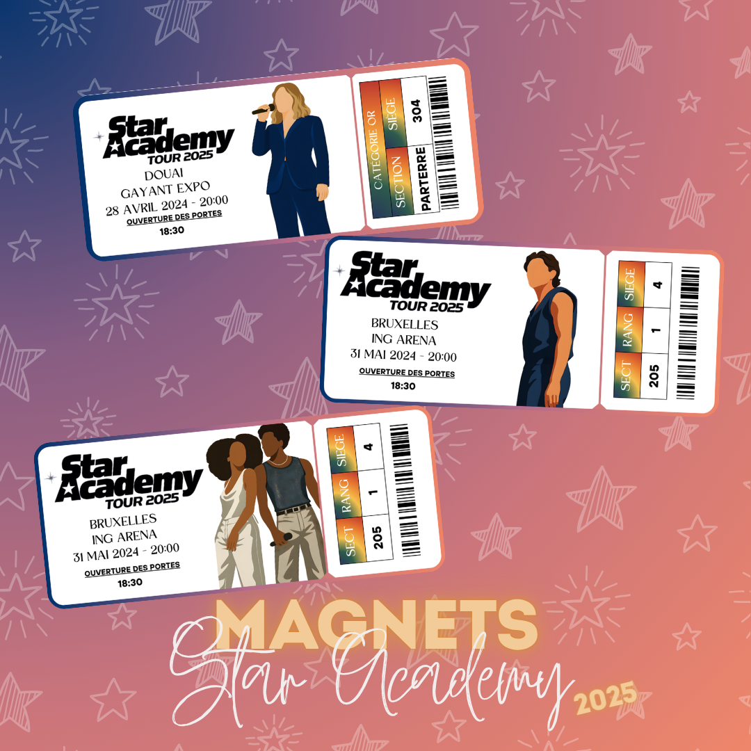 Magnet ticket de concert "Star Academy 2025"
