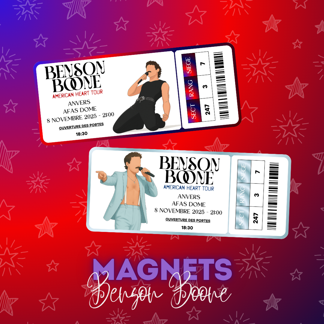 Magnet ticket de concert "Benson Boone"