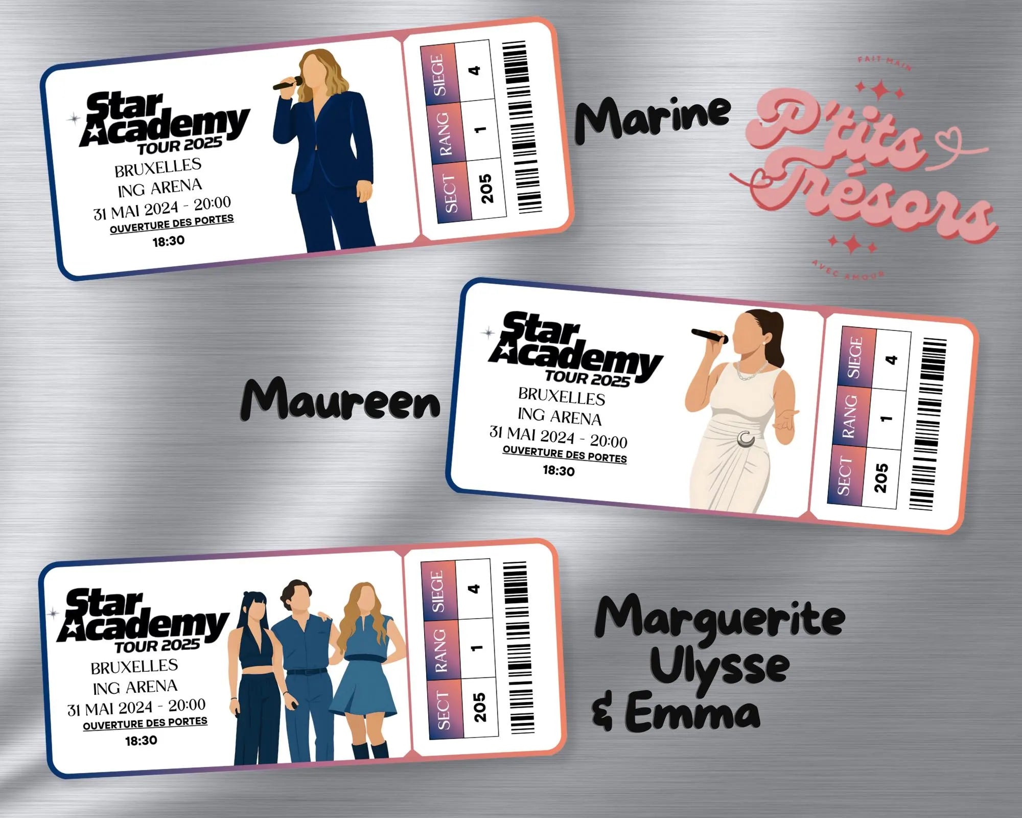Magnet ticket de concert "Star Academy 2025"