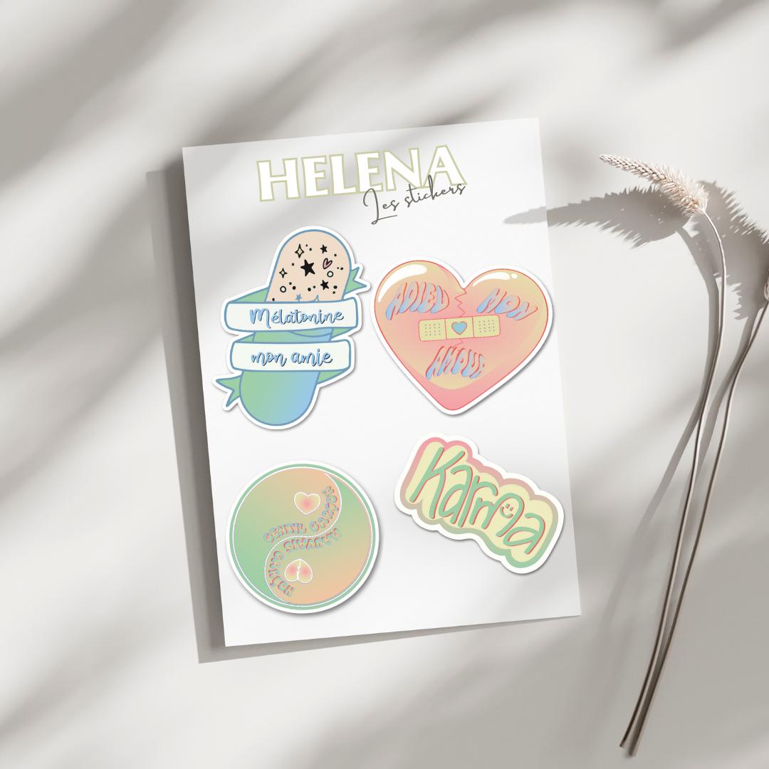 Stickers inspirés "Helena" version acidulée