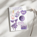 Stickers inspirés "Helena" version mauve
