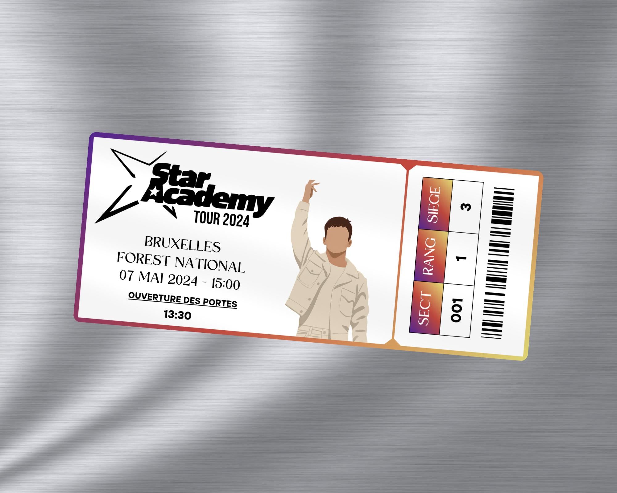 Magnet ticket de concert "Star Academy 2024"
