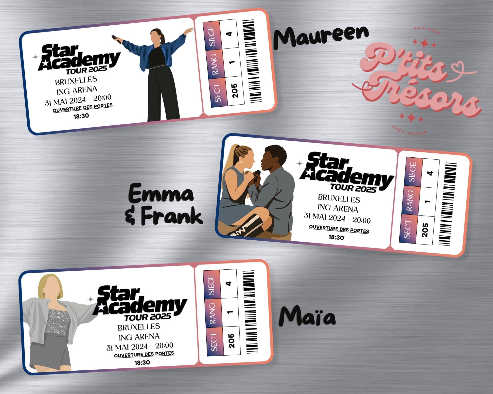 Magnet ticket de concert "Star Academy 2025"