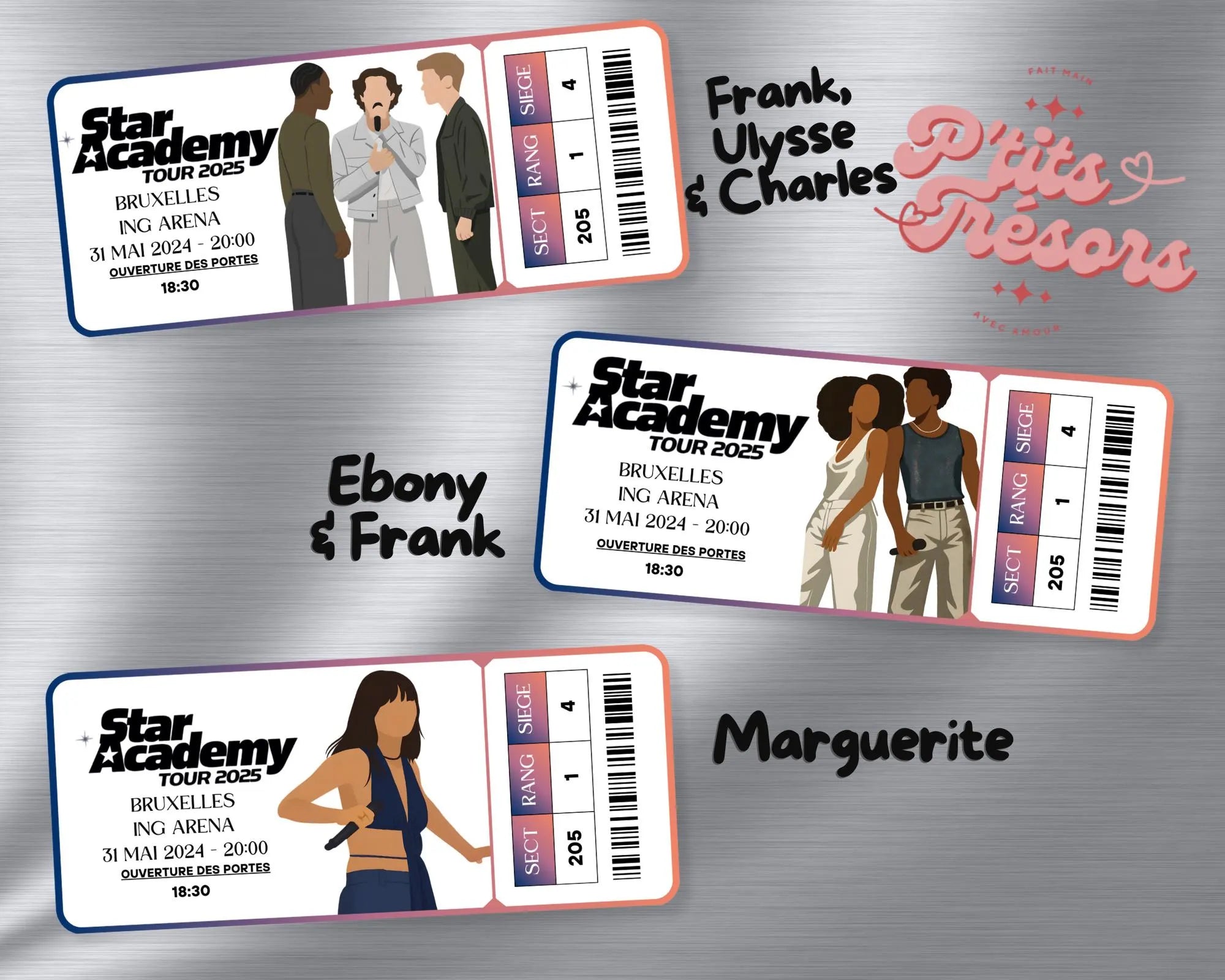 Magnet ticket de concert "Star Academy 2025"