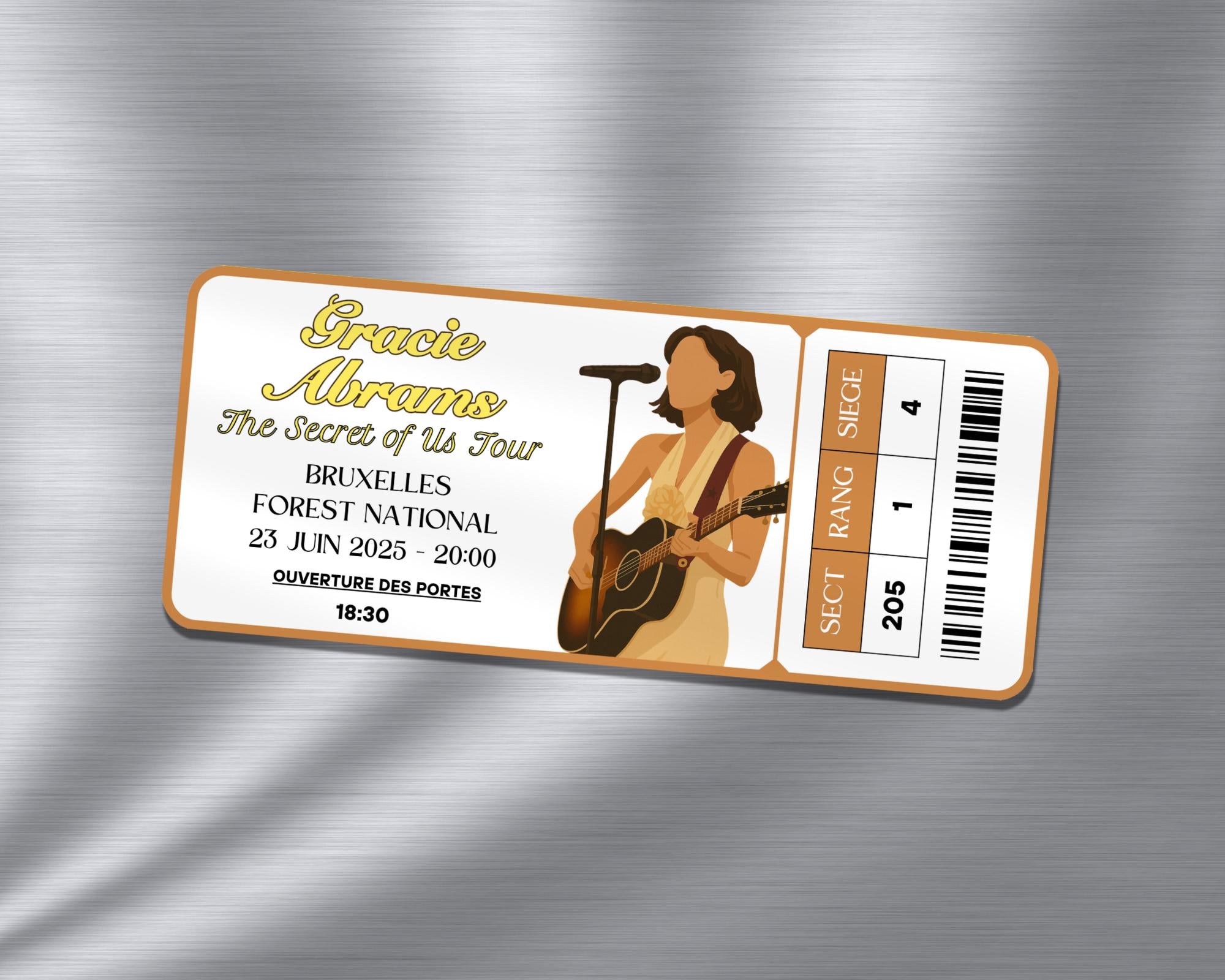 Magnet ticket de concert "Gracie Abrams"