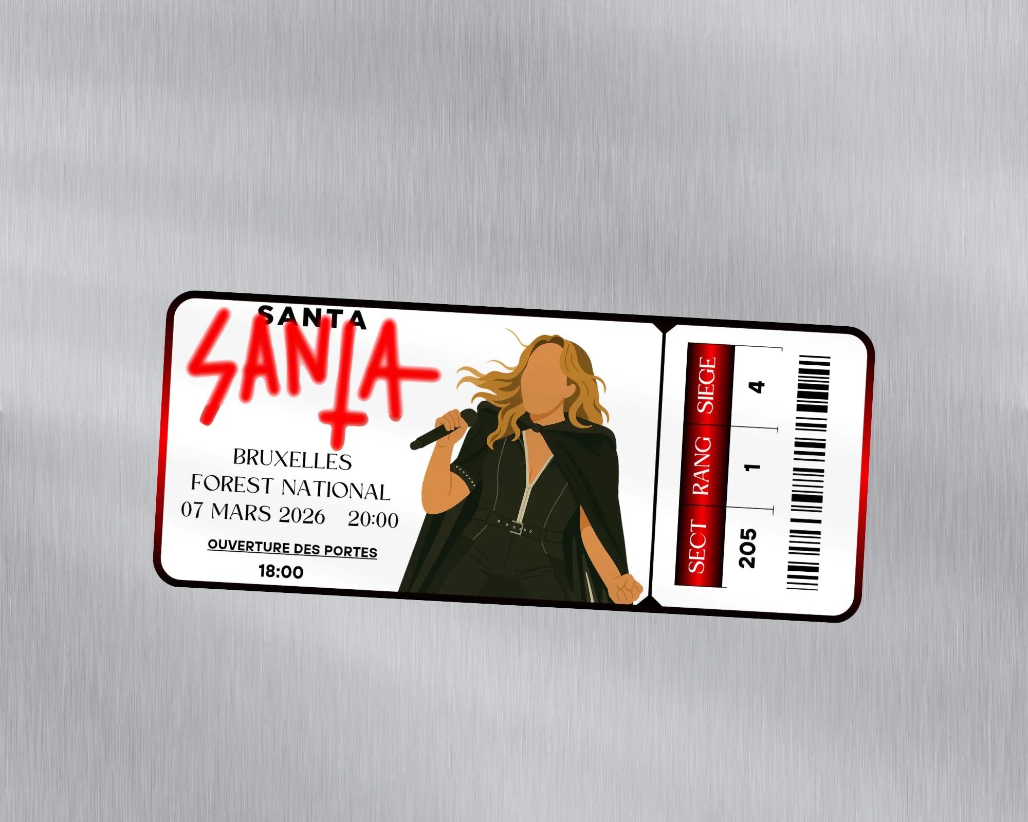 Magnet ticket de concert "Santa"