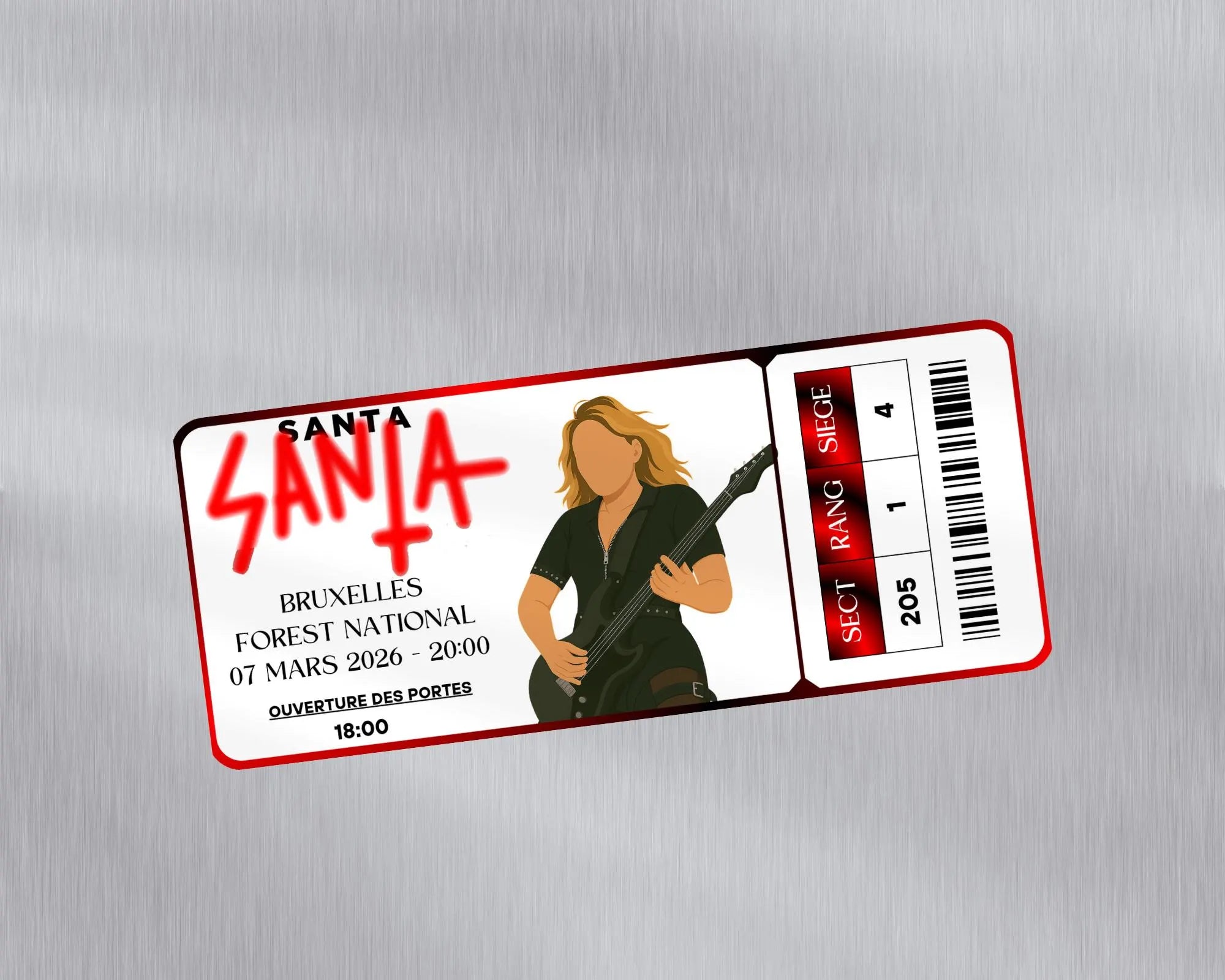 Magnet ticket de concert "Santa"