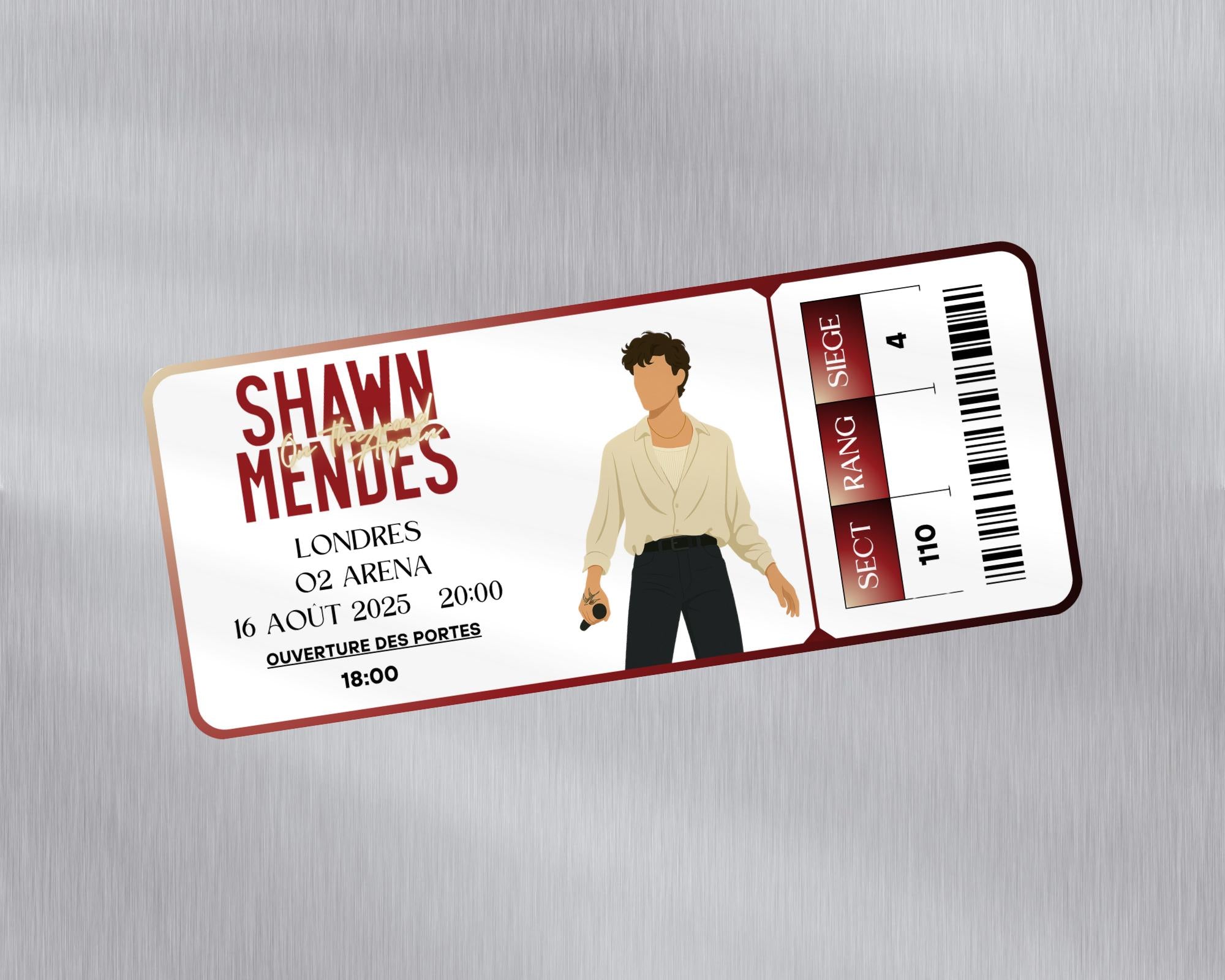 Magnet ticket de concert "Shawn Mendes"