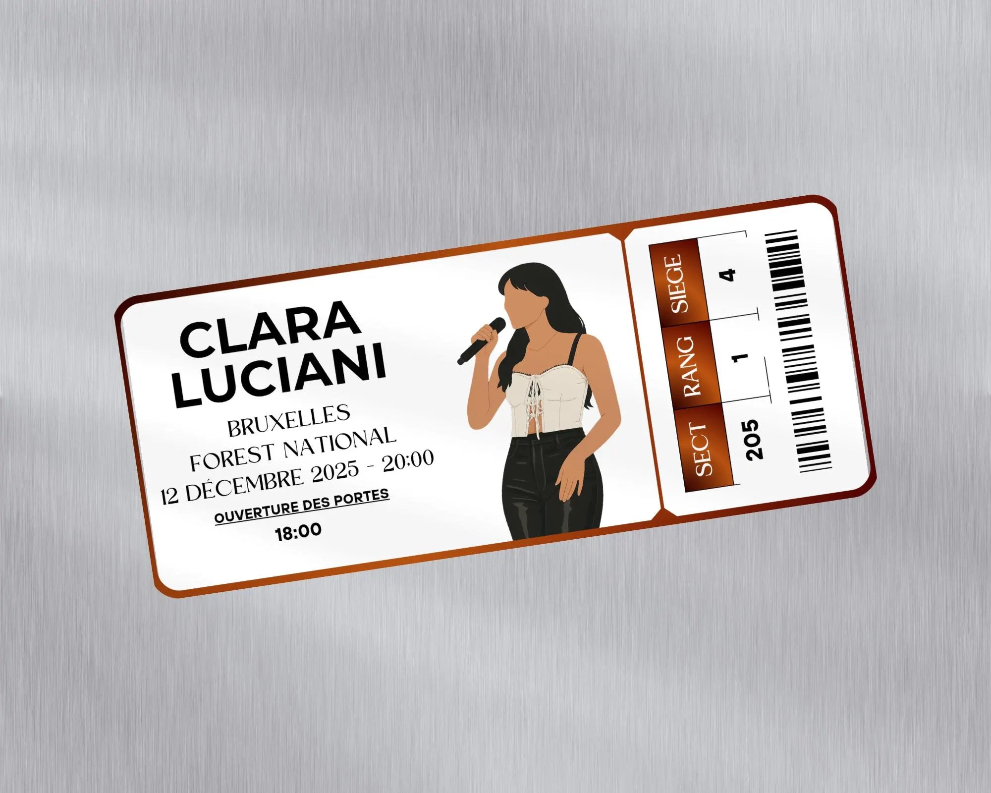 Magnet ticket de concert "Clara Luciani"