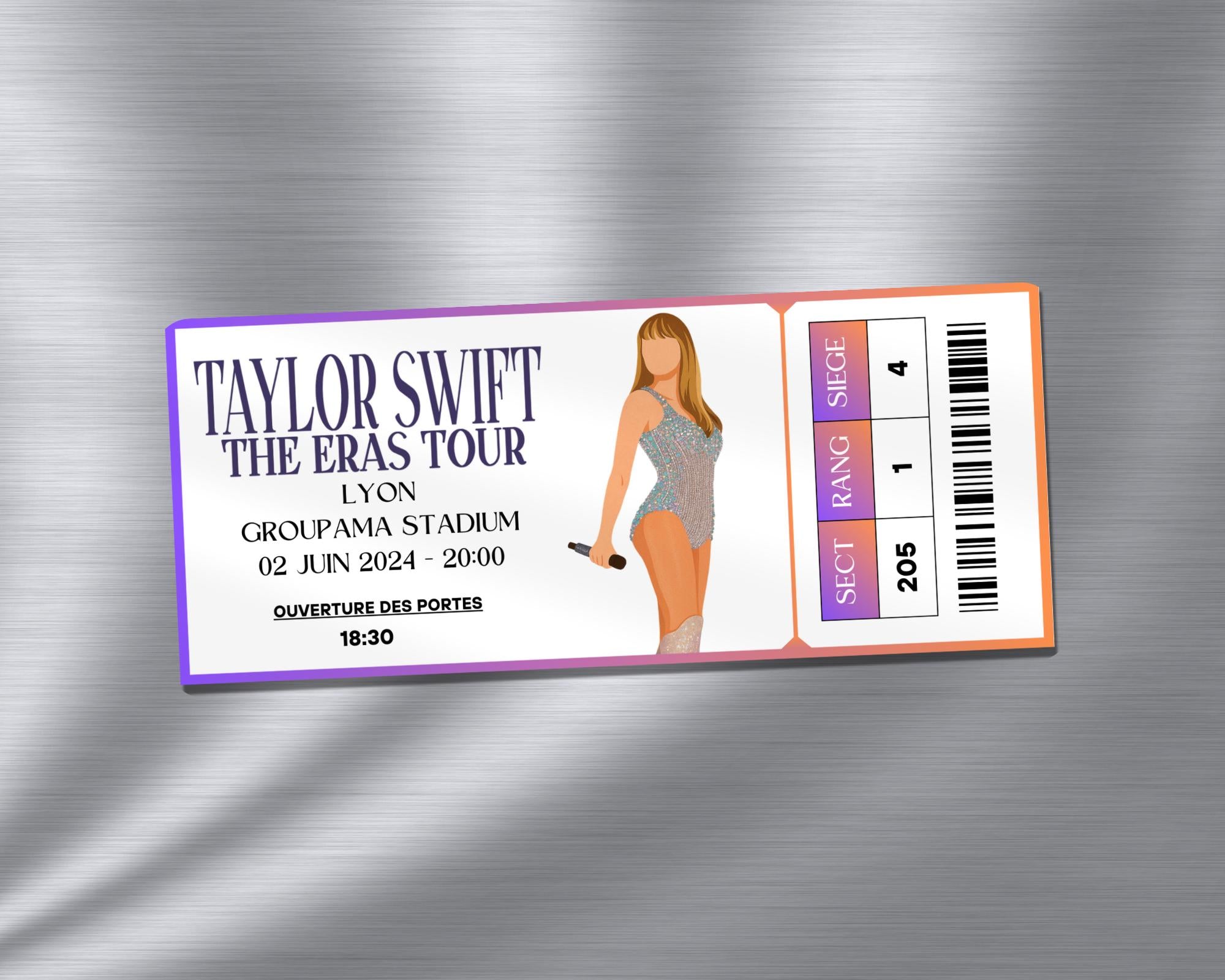 Magnet ticket de concert "Taylor Swift"