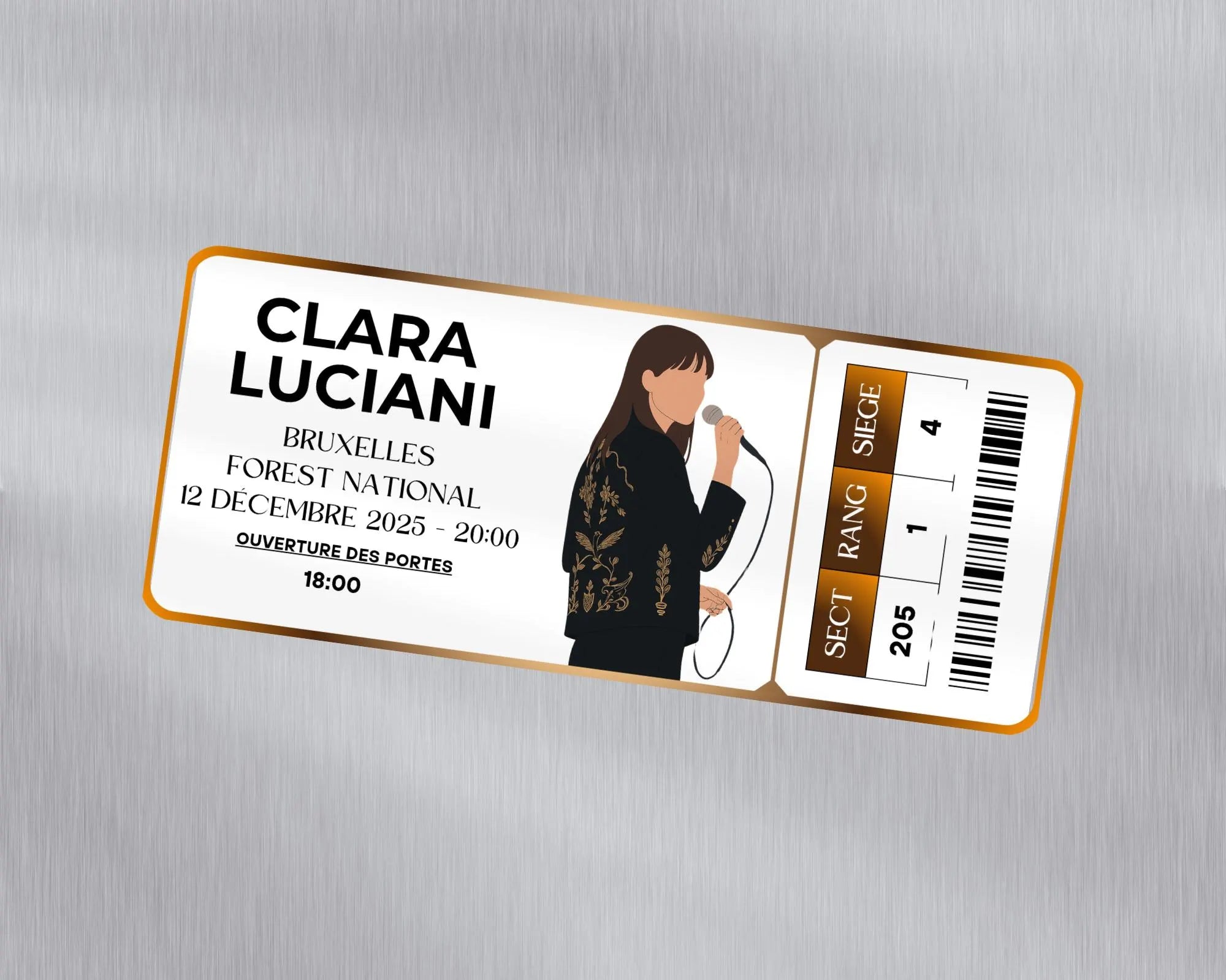 Magnet ticket de concert "Clara Luciani"
