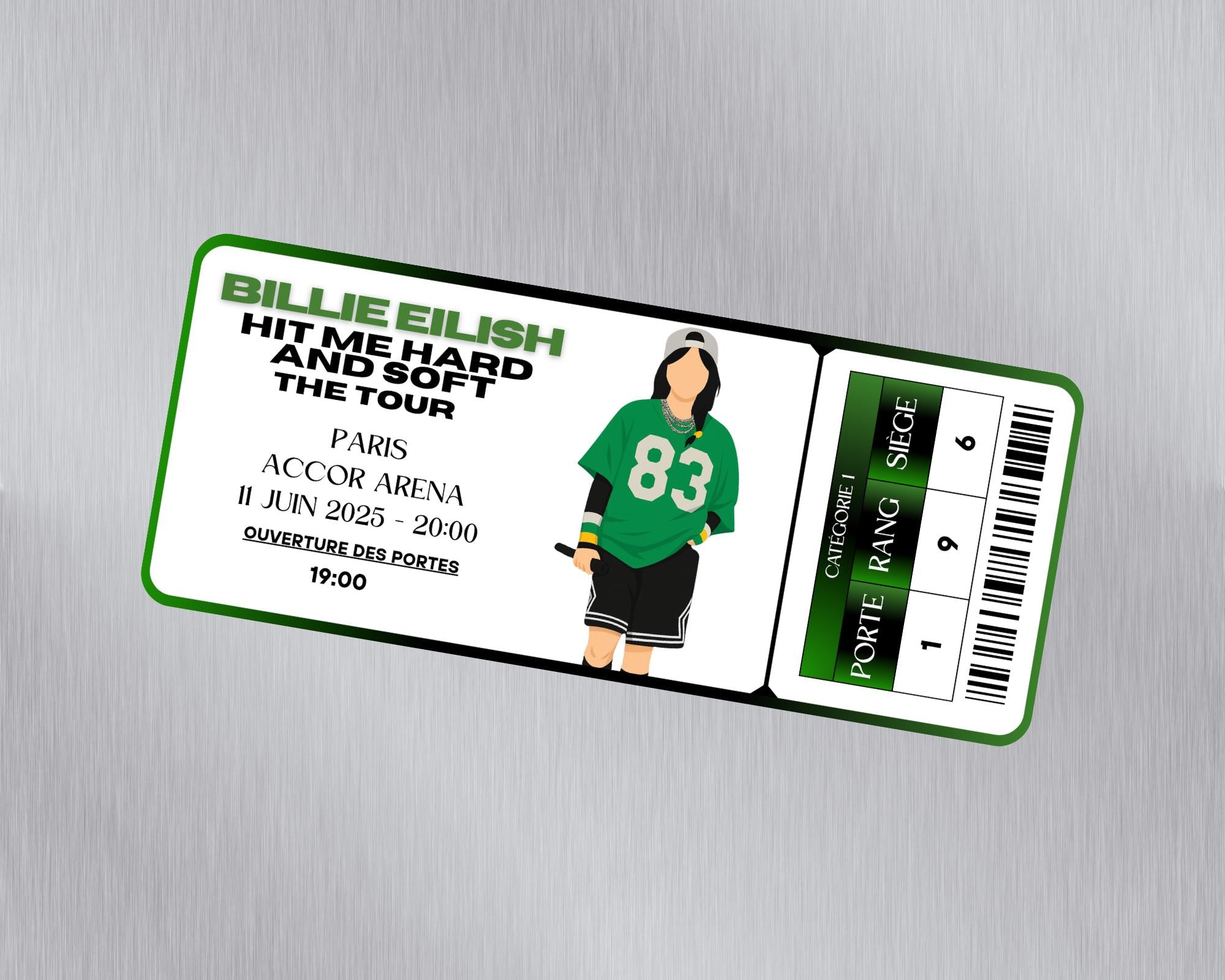 Magnet ticket de concert "Billie Eilish"
