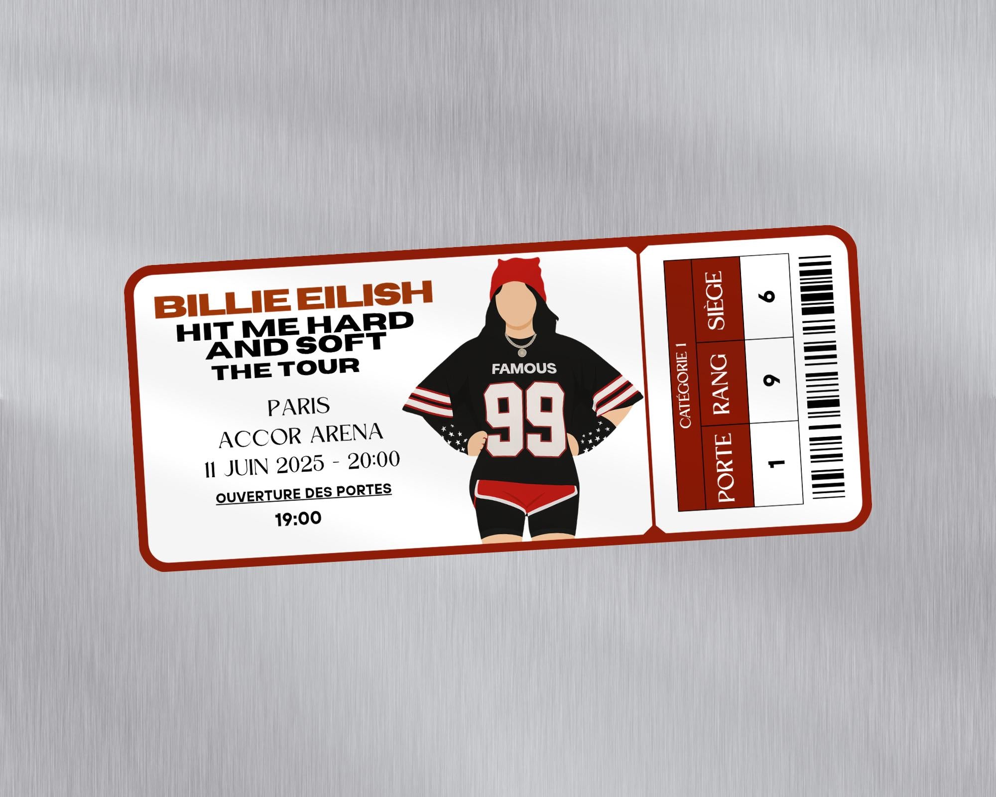 Magnet ticket de concert "Billie Eilish"