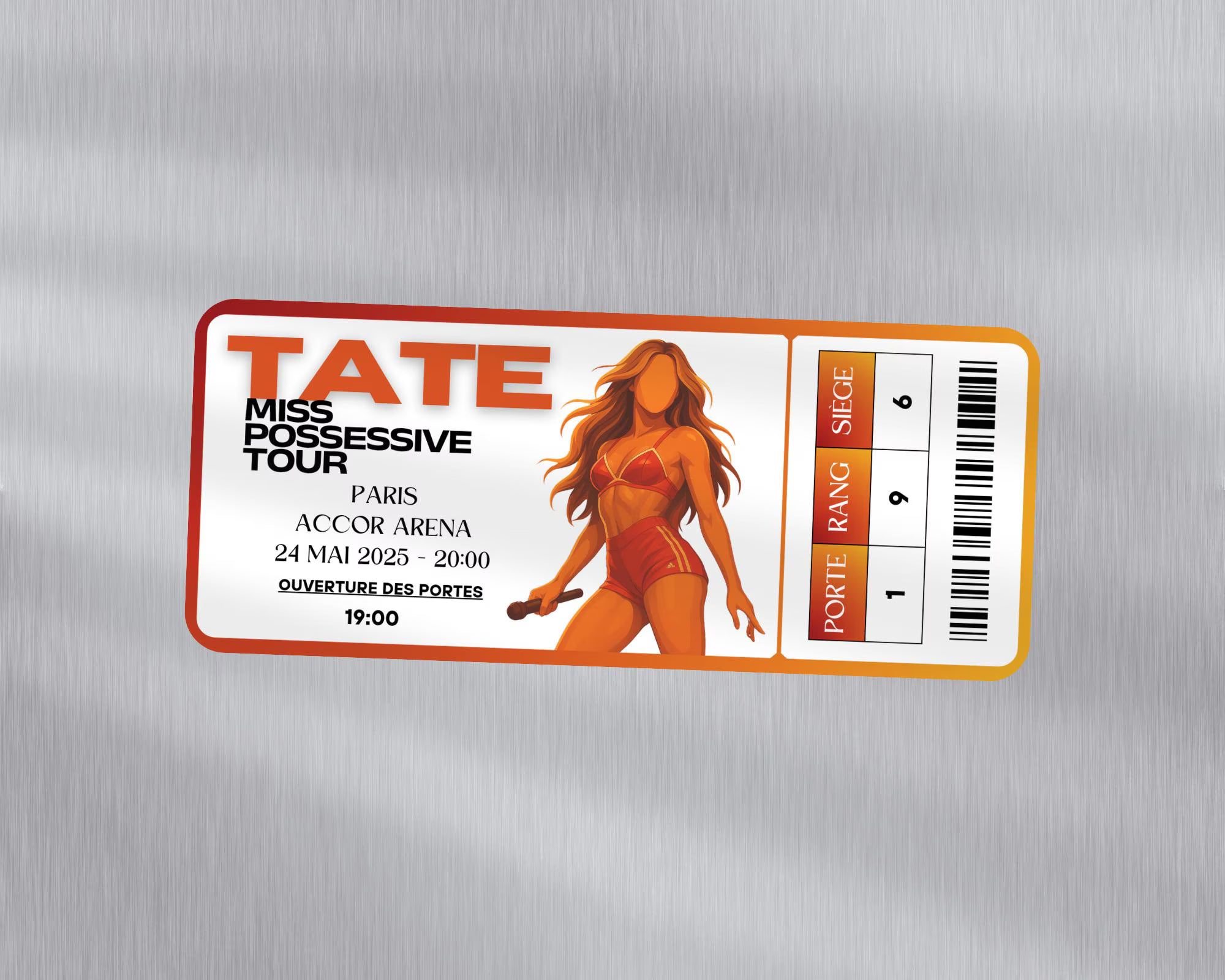 Magnet ticket de concert "Tate McRae"