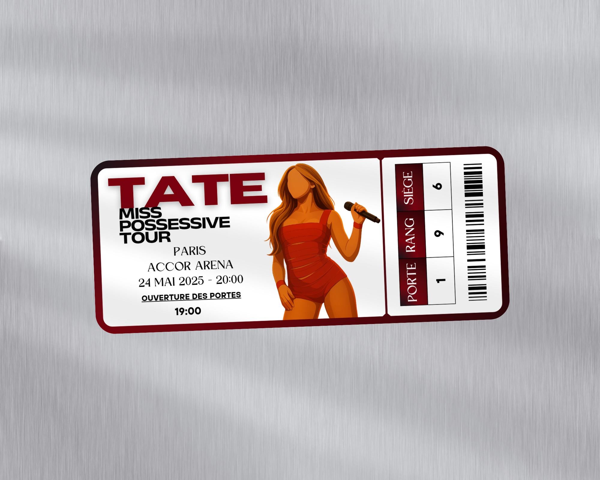 Magnet ticket de concert "Tate McRae"