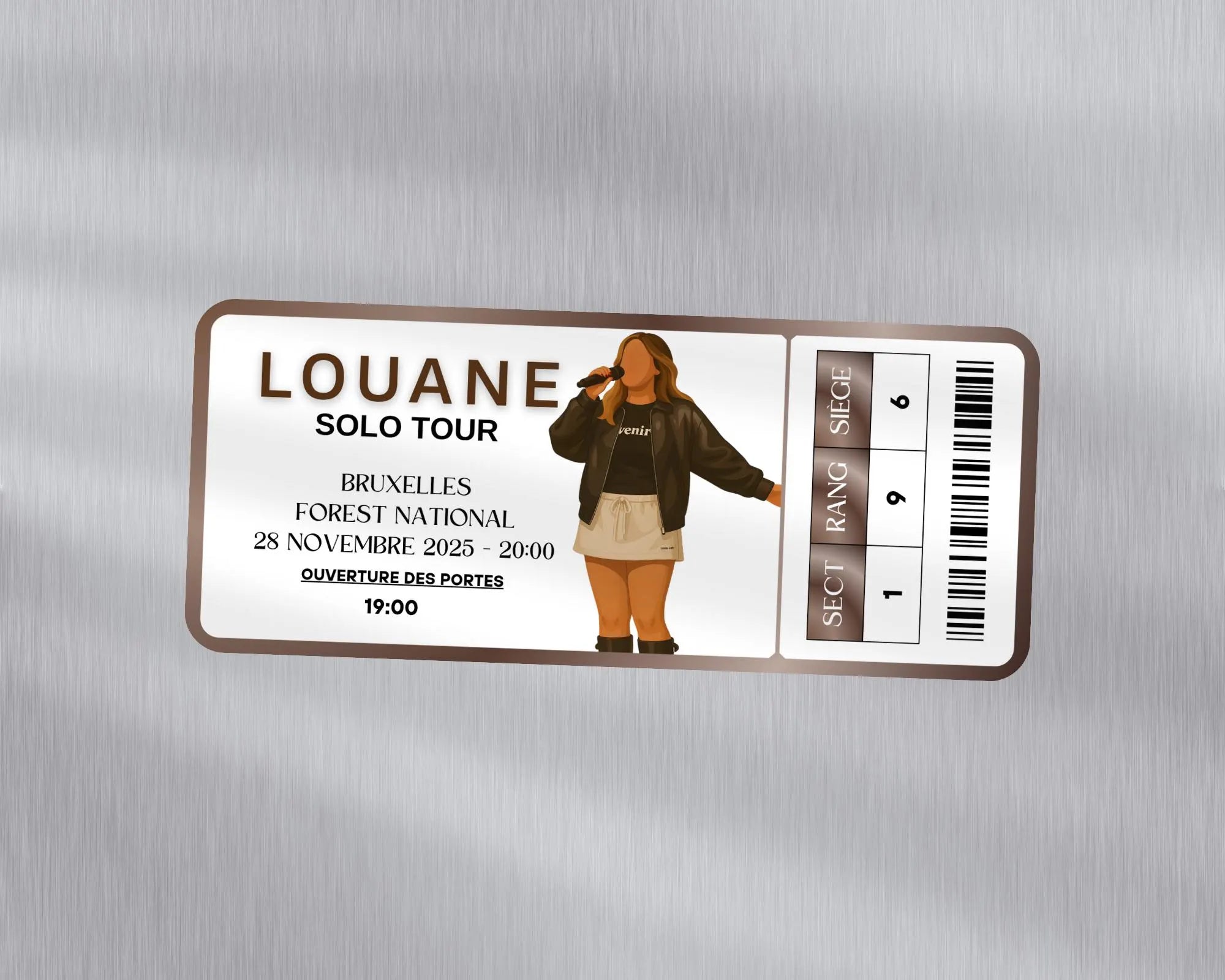 Magnet ticket de concert "Louane"