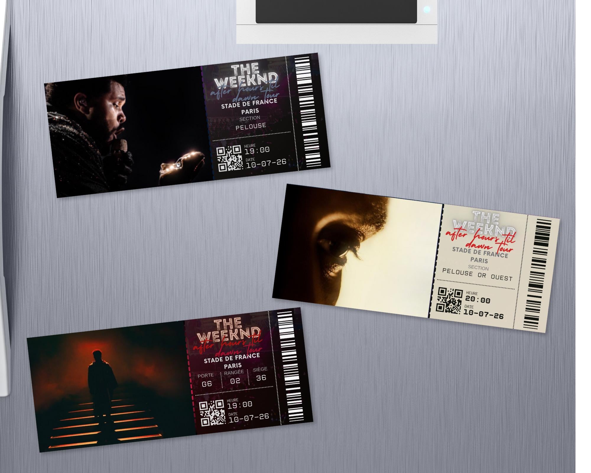 Ticket de concert personnalisable