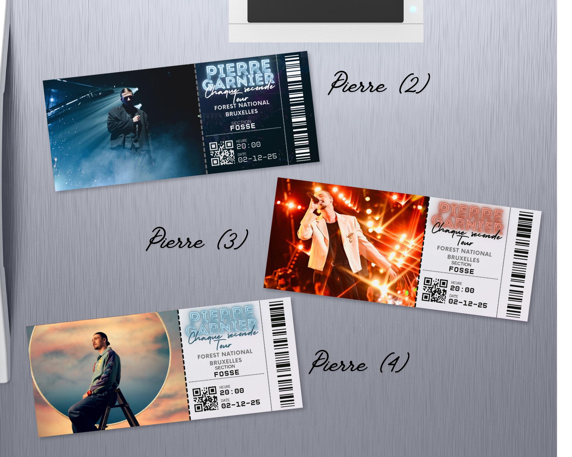 Ticket de concert personnalisable