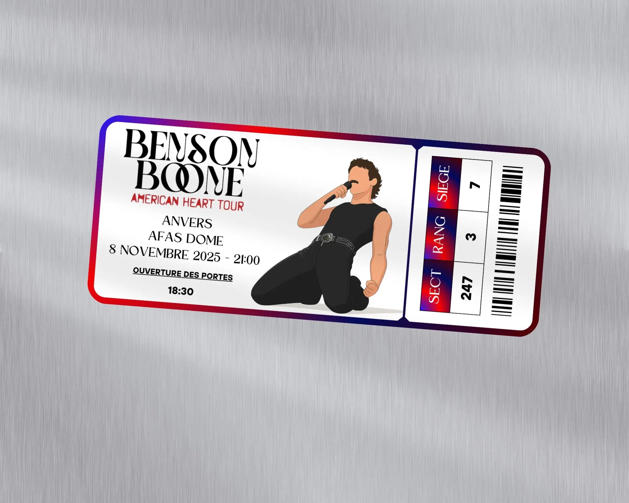 Magnet ticket de concert "Benson Boone"