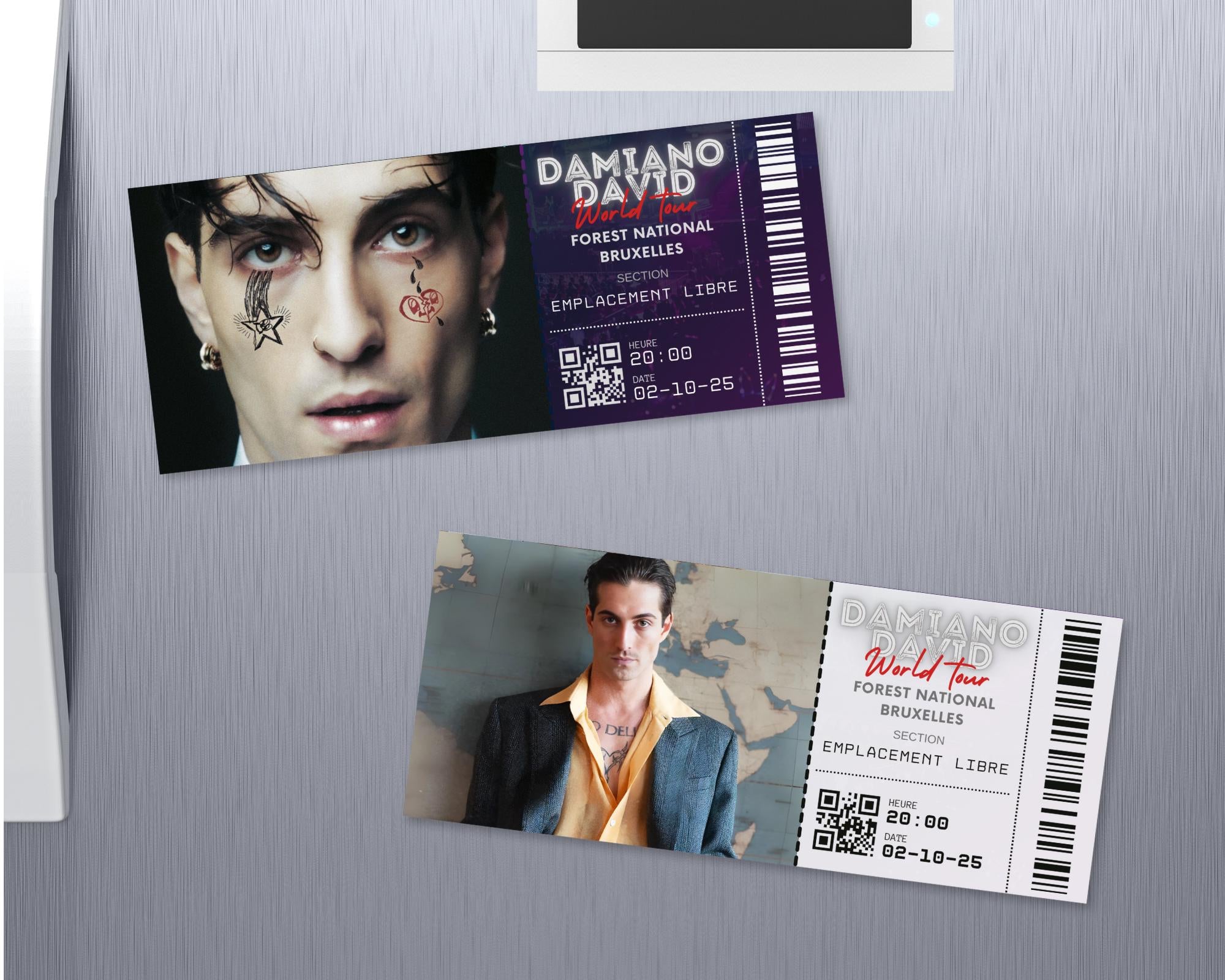 Ticket de concert personnalisable