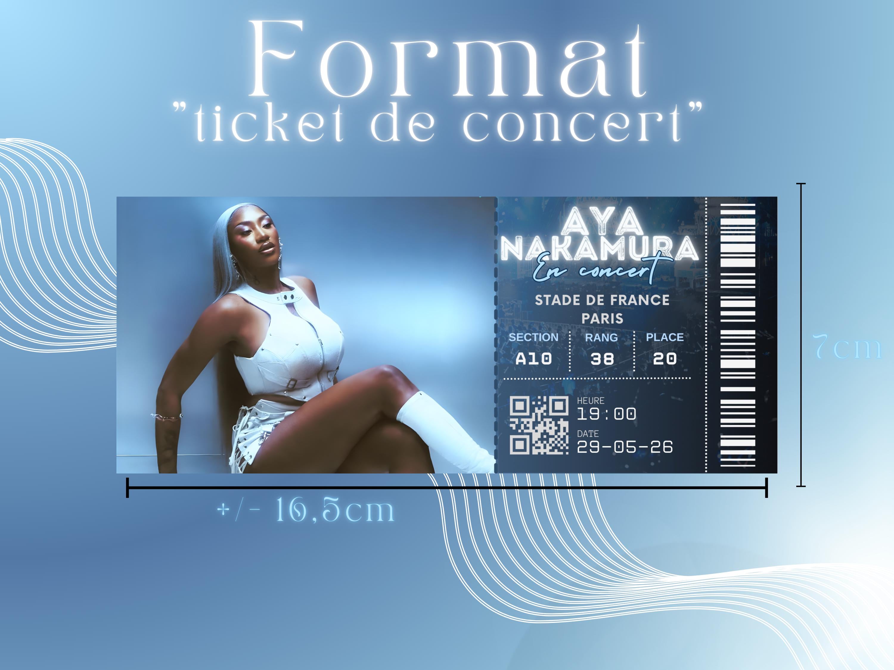 Ticket de concert personnalisable