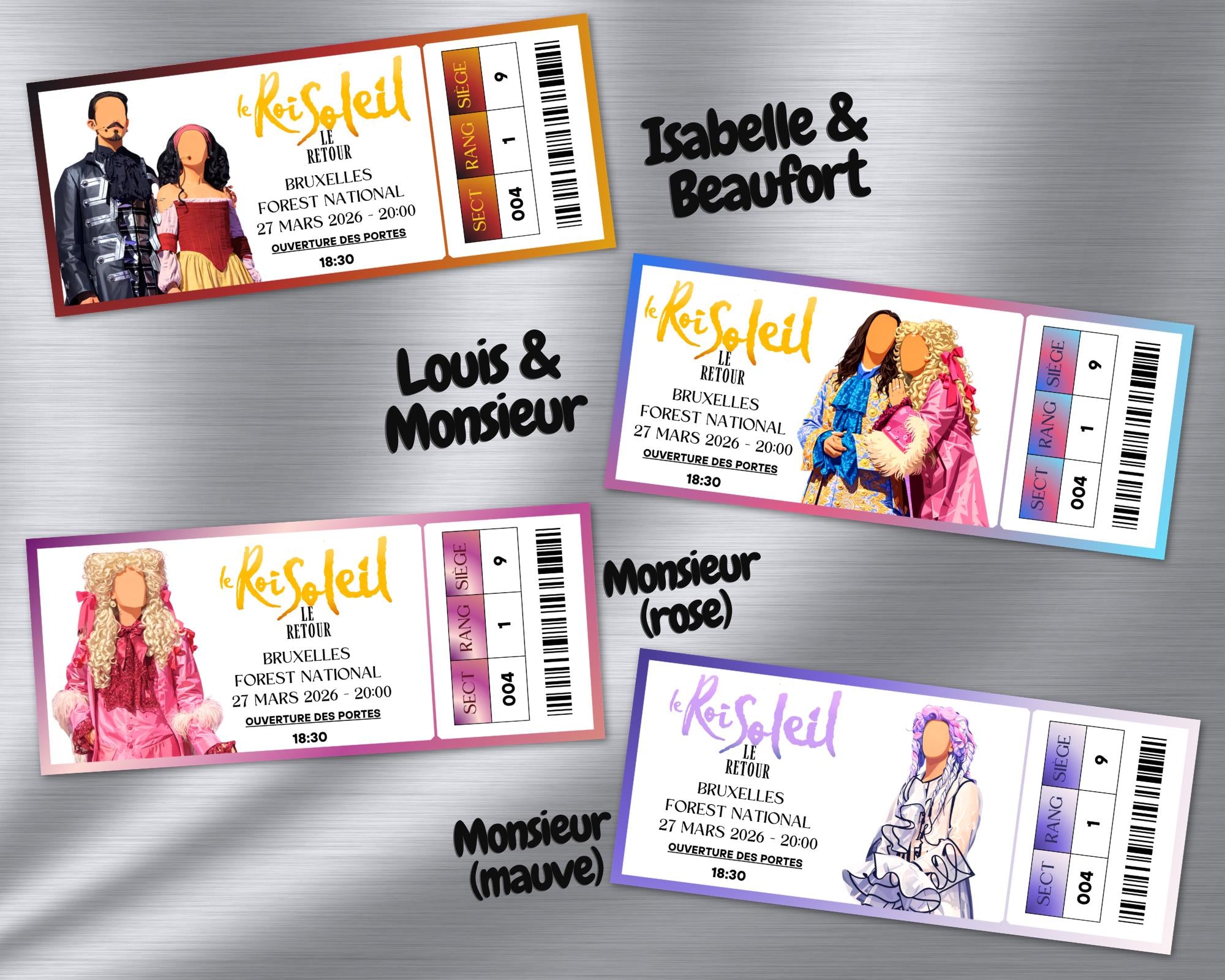 Magnet ticket de concert "Le Roi Soleil"